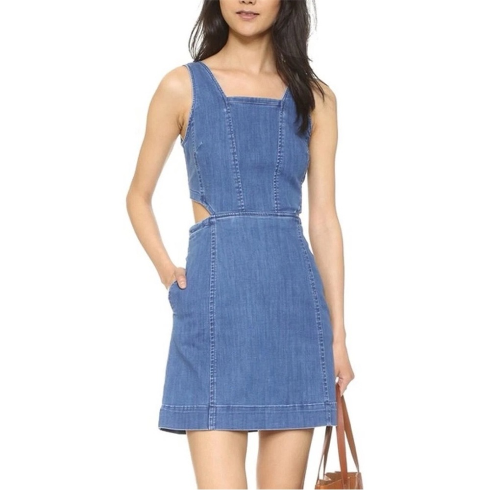 Madewell Denim Cutout Dress women size 12